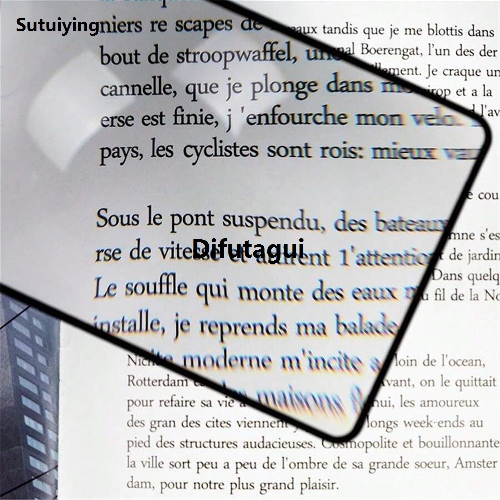 Difutagui Sutuiying 1pc Book Magnifier , Magnifying Glass For Reading 7x4 . 7in , Bargain price Large New Sheet Magnifier Reading Aid Glass , 3X Page Magnifying Let