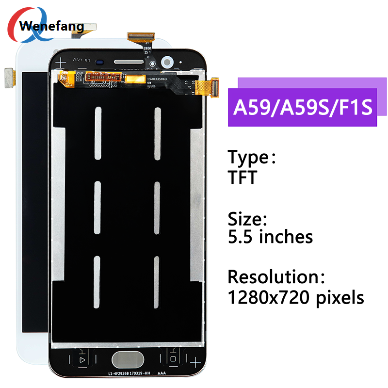 Wenefang Pantalla For OPPO a59s a59 F1s lcd original Mobile Phone Lcds 2025 New For OPPO F1s screen replacement for oppo F1s display