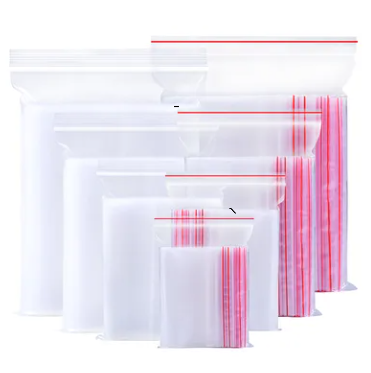 New 25-Pack Reusable Clear Plastic Zip Lock Bags, Secure Seal Storage Containers