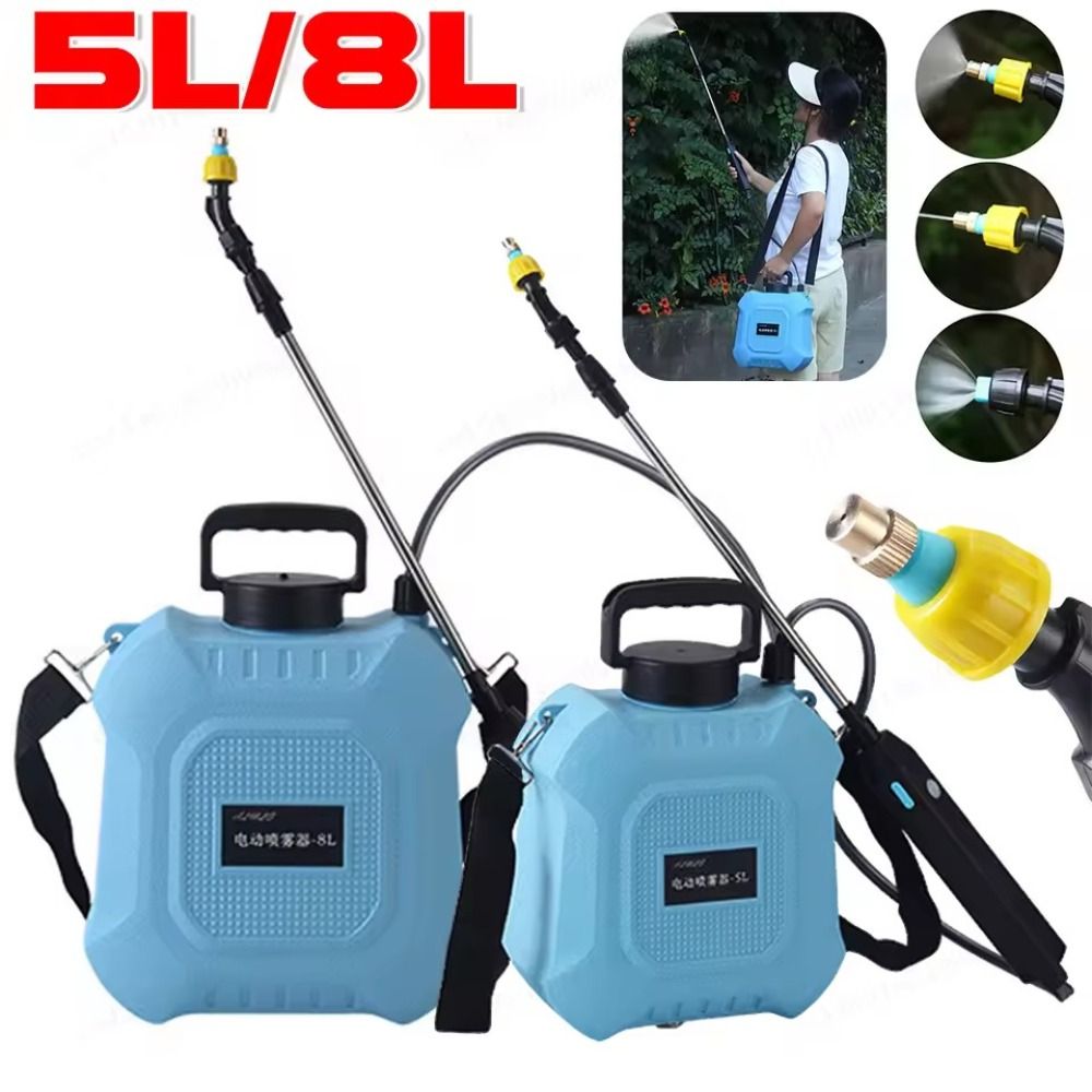 Durable 5L/8L Electric Sprayer Shoulder-type USB Rechargeable Garden Sprayer High Pressure with Telescopic Wand Irrigation Tools Garden Supplies