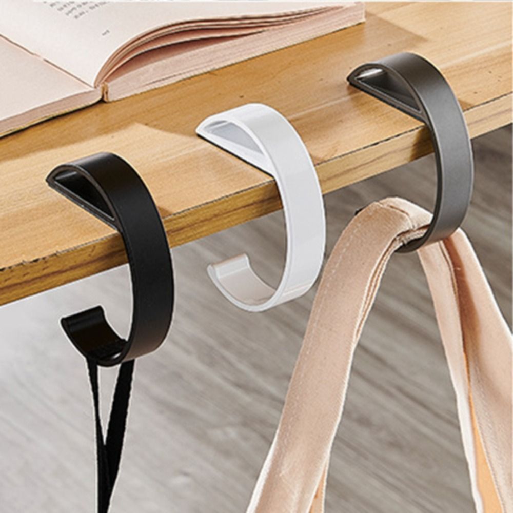 Creative Aluminum Alloy E-shaped Schoolbag Hook Detachable Mobile Table Side Hooks Punch-free Portable Table Side Hook