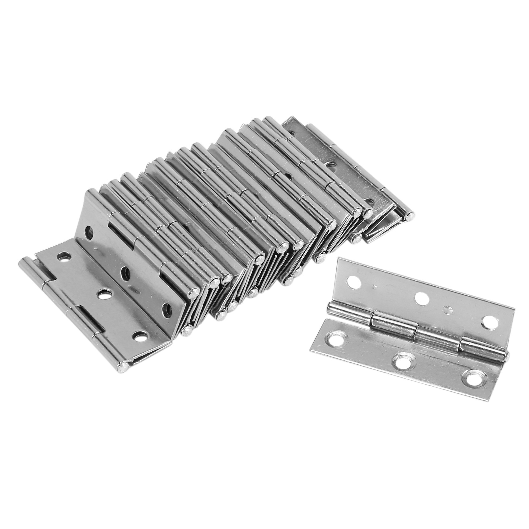 2.5 inches Long 6 Mounting Holes Stainless Steel Butt Hinges 20 Pcs