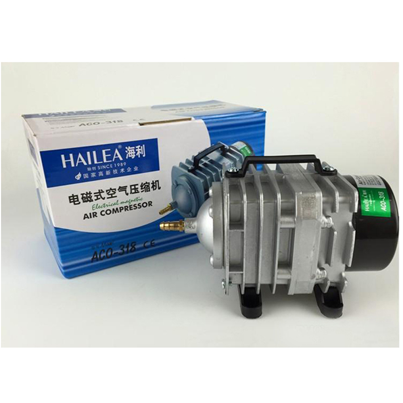 Hailea Air Compressor ACO-318 45W Air Pump Oxygen Pump For Aquarium Pond By Crown by Crown Aquatics