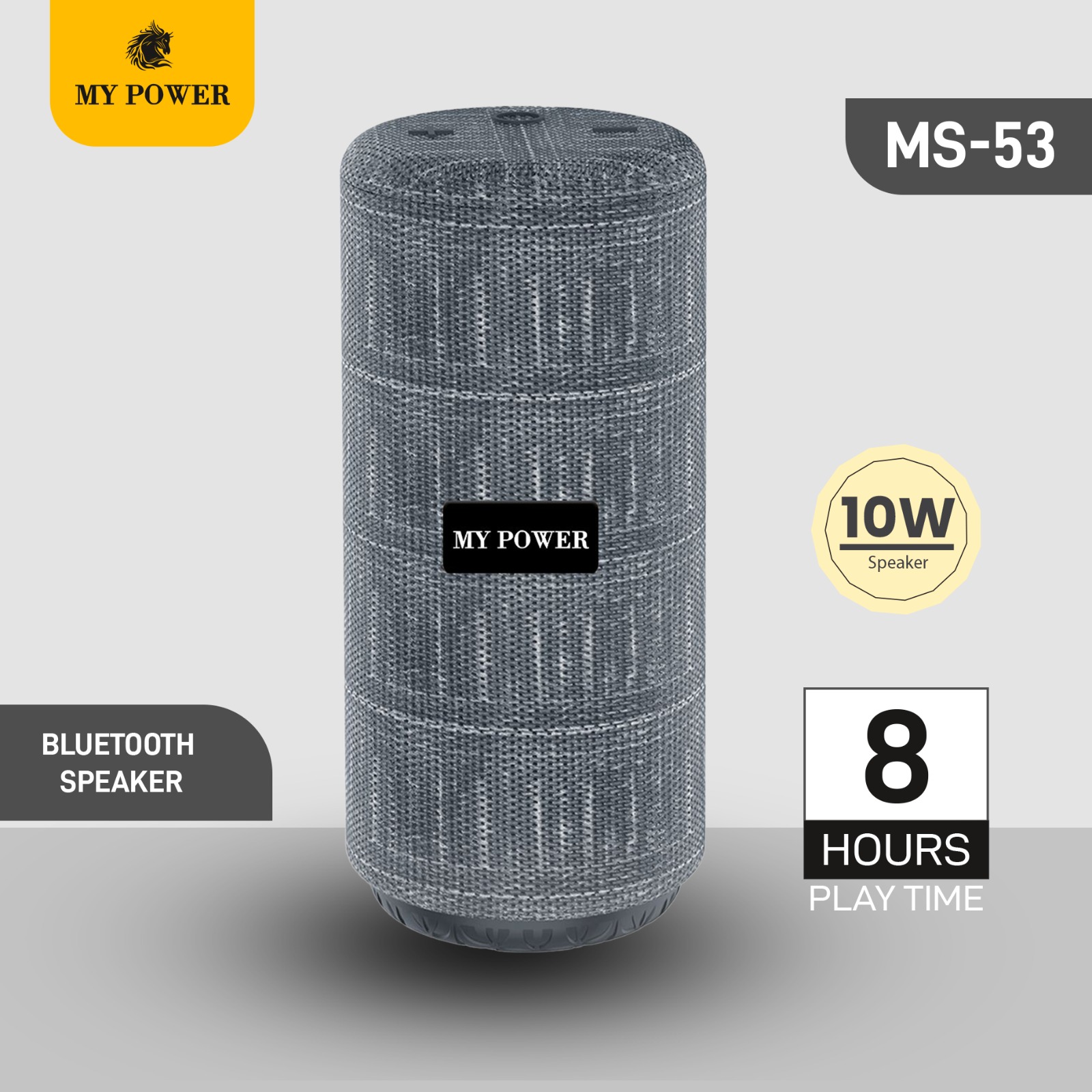 MyPower Bluetooth speaker| Portable 10w Speaker | 8Large playtime | MS53 Bluetooth Speaker .