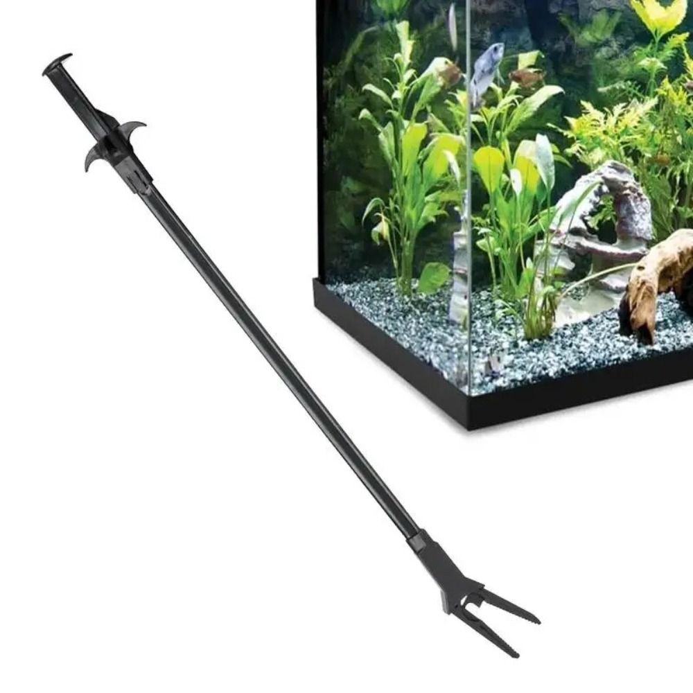 Cleaning Tweezers Plastic Water Pruning Pliers 50cm Black Cleaning Clamp Tongs Planting Clip Fish