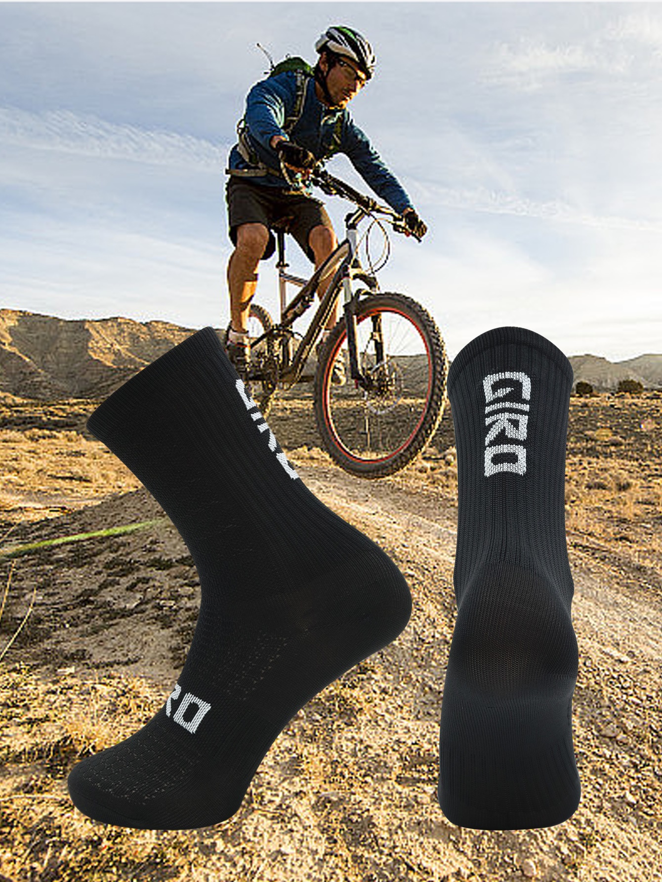 Compression Women's Men's Crew1 Pair Cycling Socks