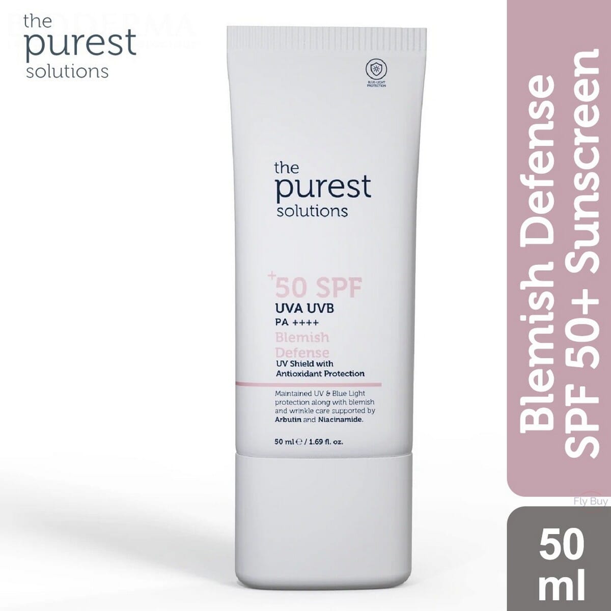 The Purest Solutions Defense UVA/UVB Antioxidant Protection For Blemish-Prone Skin 50+ SPF 50 ml UV Shield with Arbutin and Niacinamide