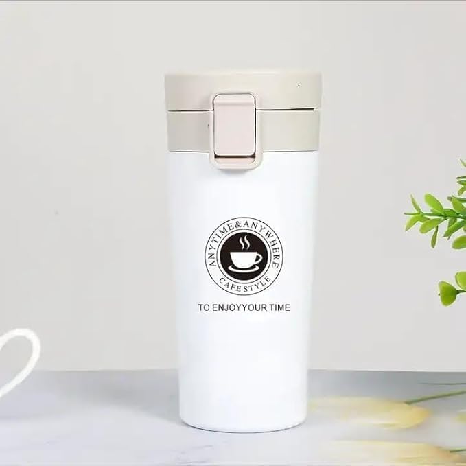 Premium Stainless Steel Travel Coffee Mug Vacuum Insulated Leakproof Thermos Tumbler, Portable Double-Walled Coffee Cup for Hot & Cold Drinks
