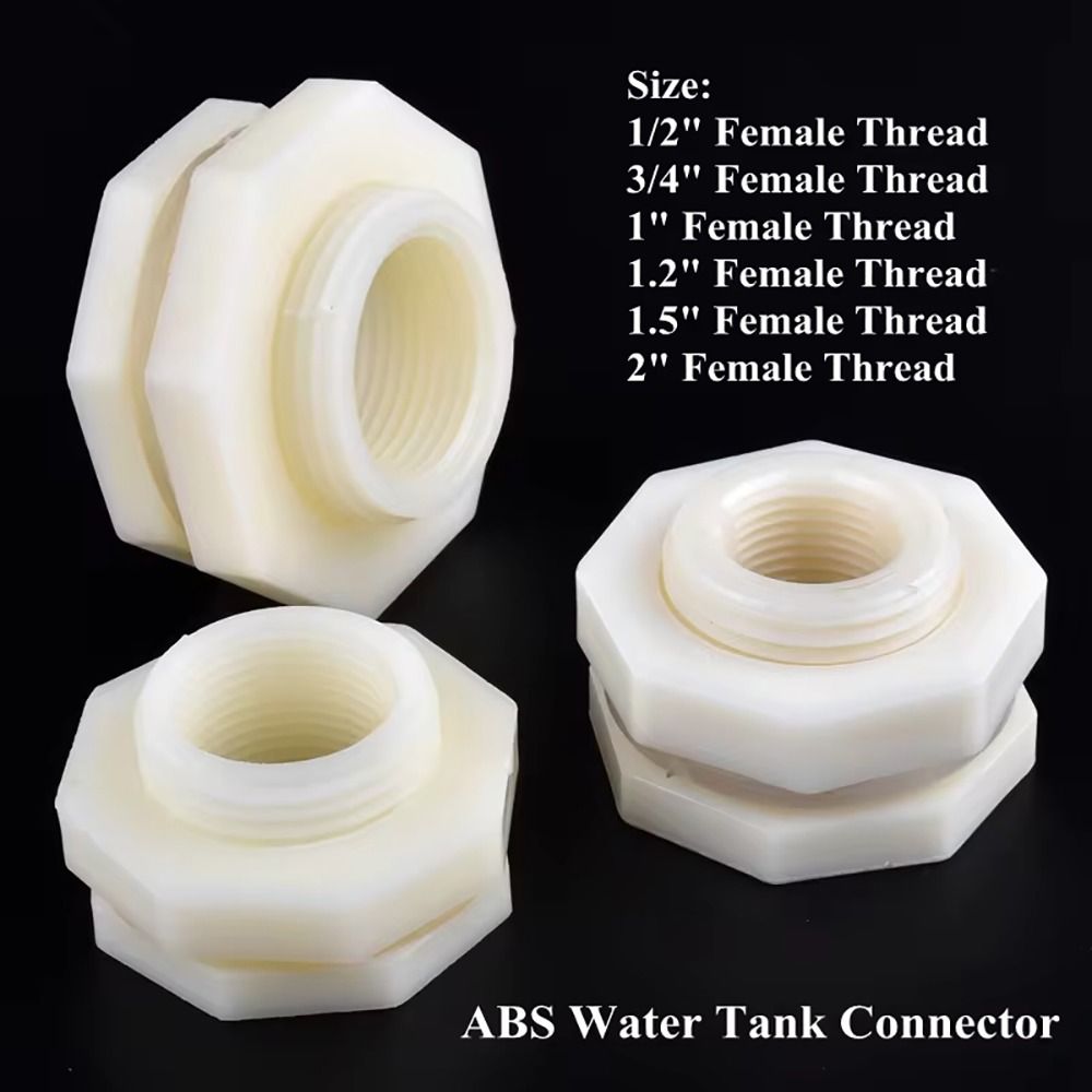 1Pcs Durable 1/2" 3/4" 1" 1.2" 1.5" 2" Female Thread Tube Connector Fish Tank Aquarium Drain Internal Thread Pipe Fitting Plastic ABS Garden Irrigation Pipe Joint