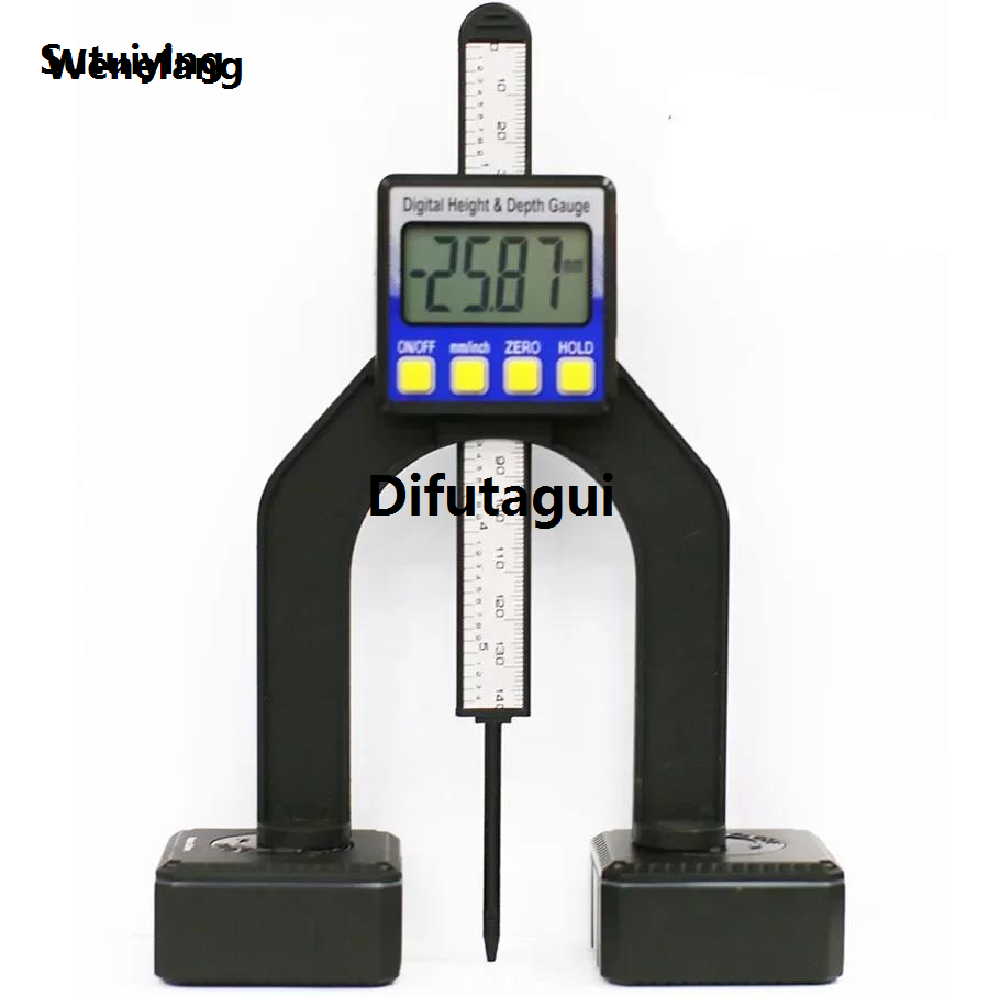 Wenefang Sutuiying 0-80mm Digital Depth height gauge Caliper Digital Tread High Fifty percent discount Quality Depth Gauge LCD Magnetic Self Standing Aperture 0-80mm