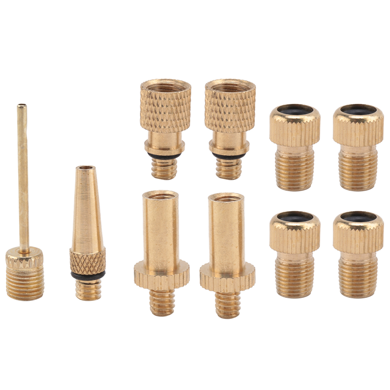 JAERBEE 15 Pcs Inflator Pump Nozzle Kit Presta Schrader Valve Tube Bicycle Valve Adaptors for Road & & Fixie Bike Tire Pump