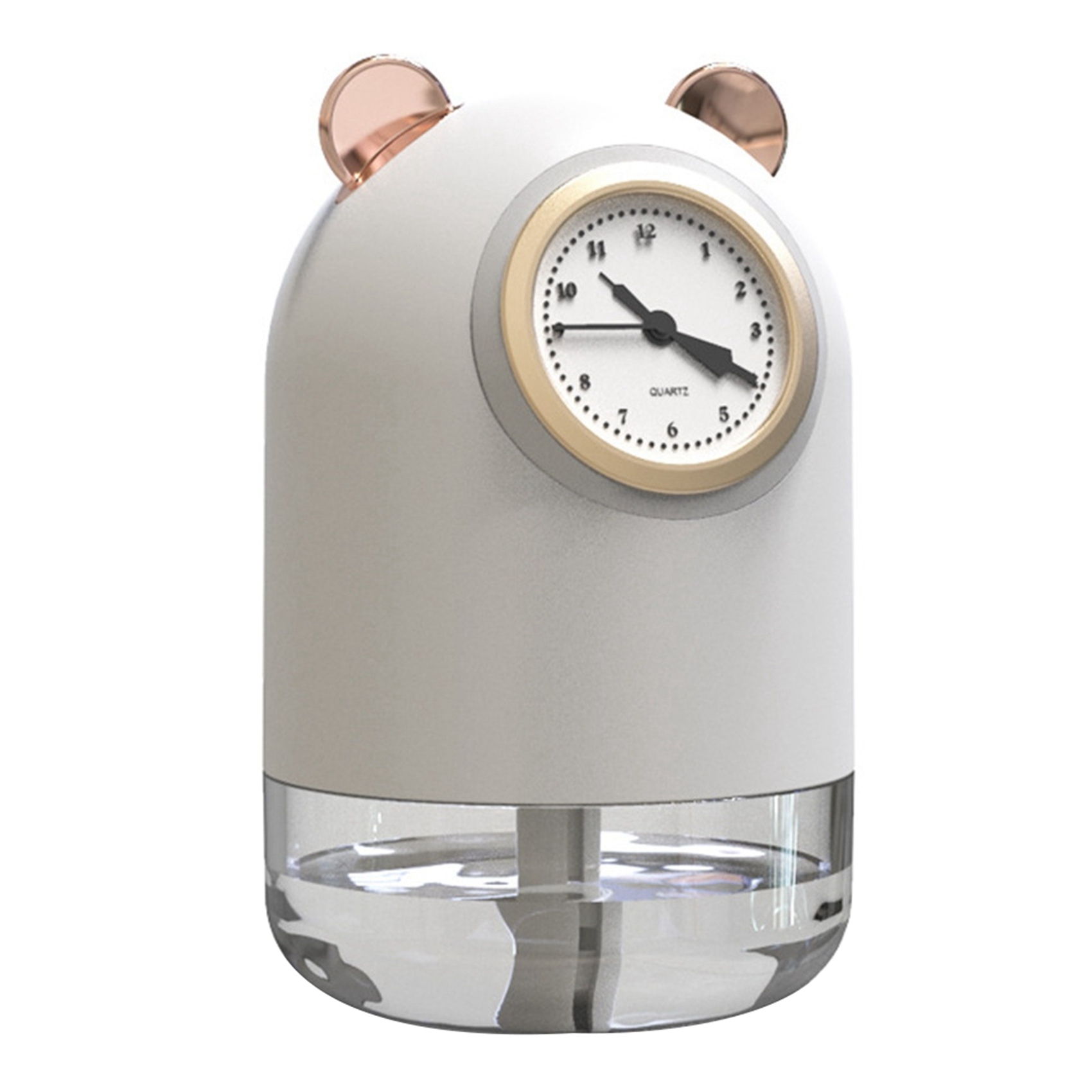 New Double Cute Pet USB Mini Clock Humidifier White