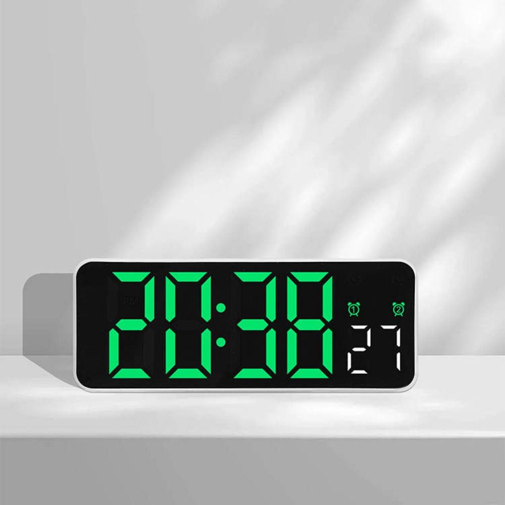 New Wall-mounted Electronic Wall Clock Temperature Date Digital LED Clocks Calendar DST Display Table Clock