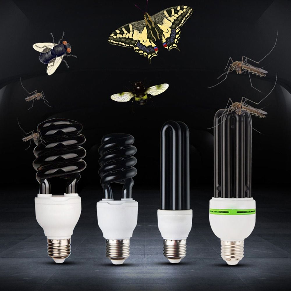 New AC 220V UV Black Light Support E27 CFL Bulb UV Light 13-40W Violet Lamps breeding