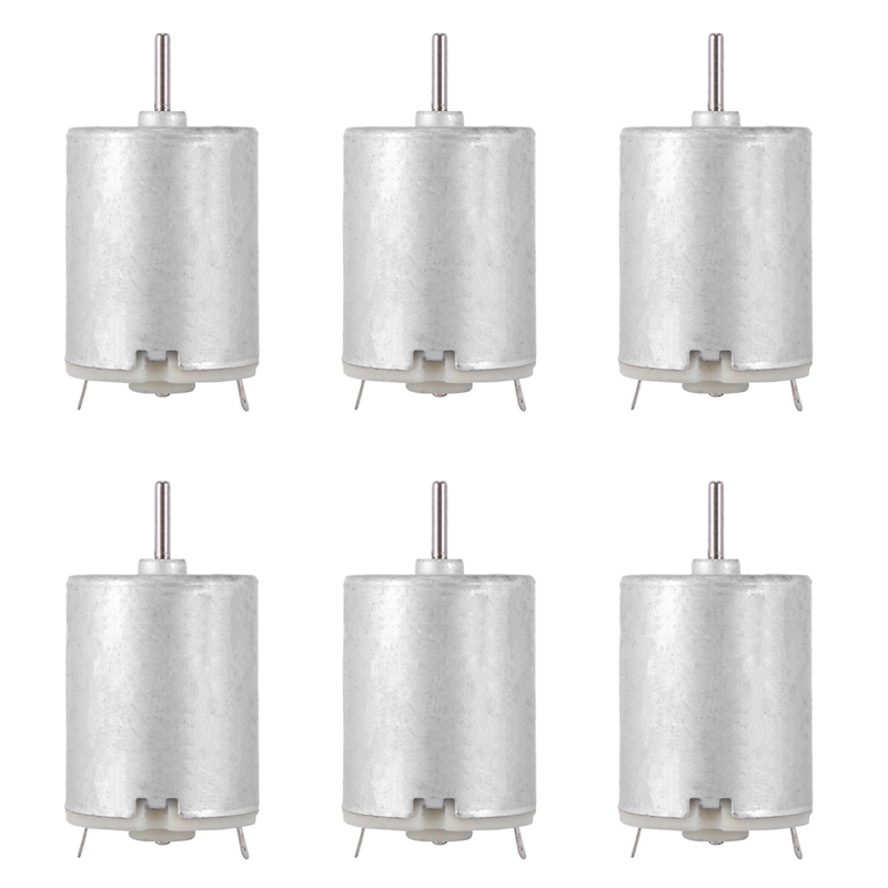 6X 8000RPM 9V 68MA High Torque Magnetic Cylindrical Mini DC Motor Silver
