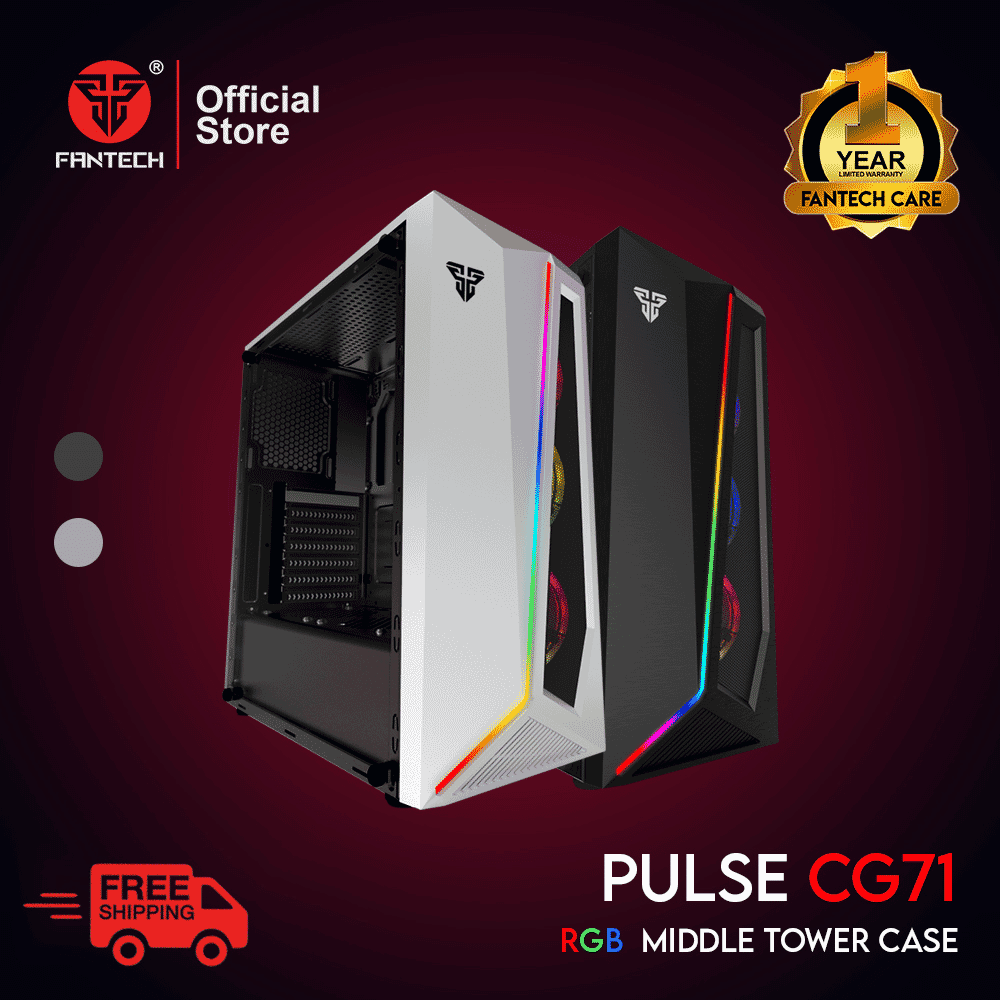 Fantech Pulse Cg71 RGB Middle Tower Case-BLACK