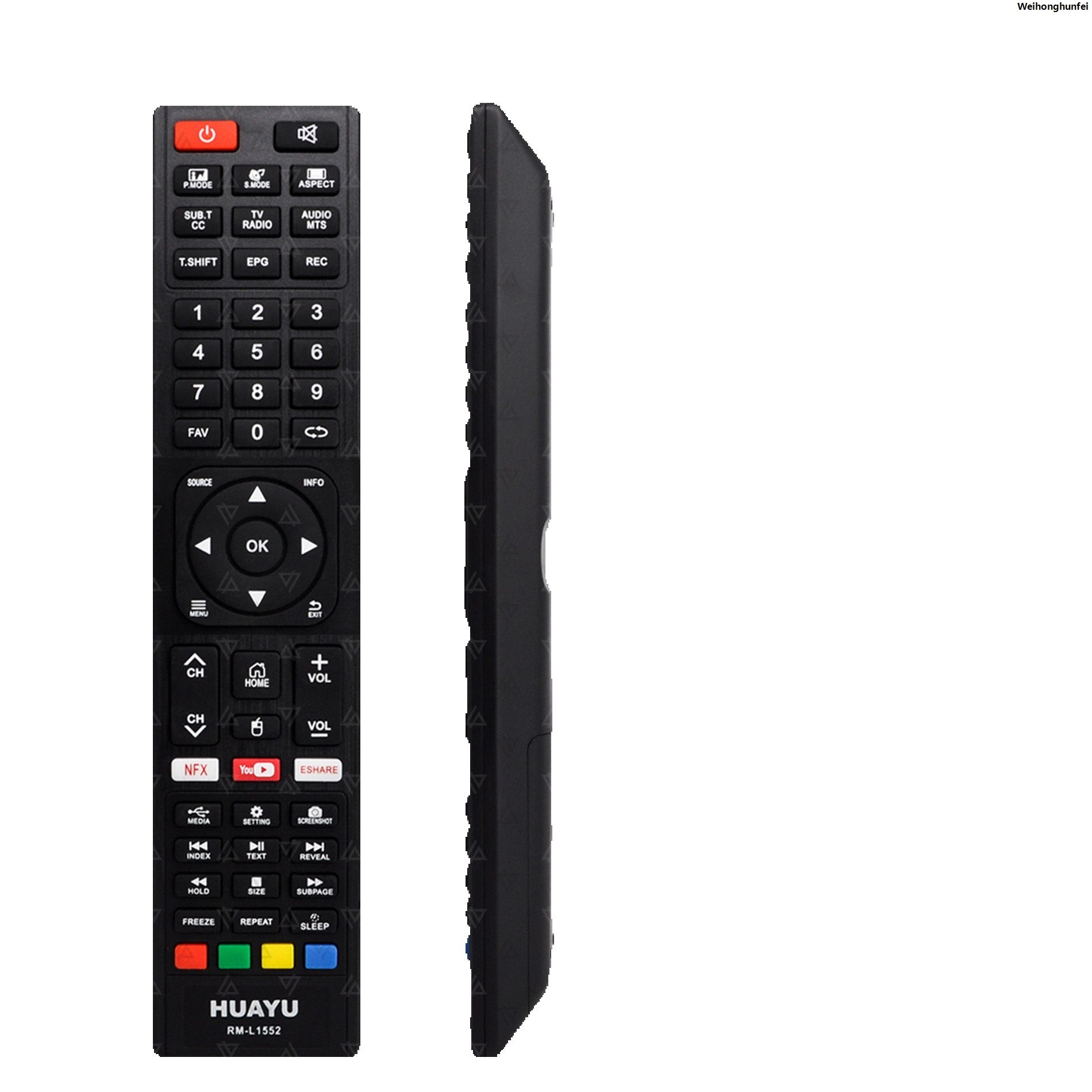 WeihonghunfeiLuxury JVC LCD/LED Smart TV Remote Control HUAYU RM-L1552 JVC LT-32E33B LT32E33B RM-C3349 RM-C3354 RM-C3348 RM-C3227 Universal TV Remote Control LP-RT