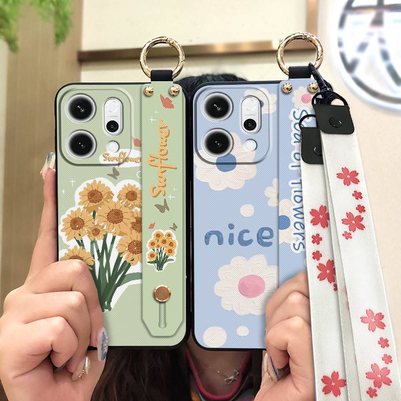 Protective Phone Holder Phone Case For OPPO Reno14 5G Kickstand Anti-knock Silicone Anti-dust Panda Soft case Durable