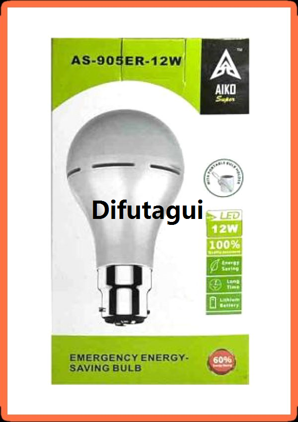 Difutagui Aiko Super Rechargeable Emergency High Quality Bulb 12W [ AS-905ER]