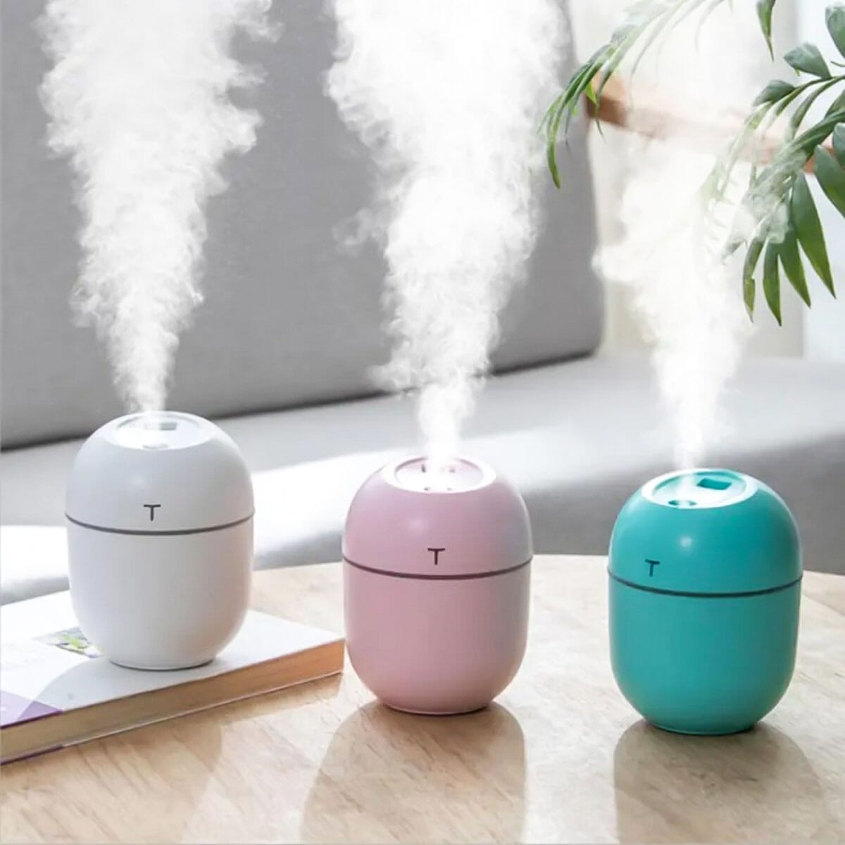 200Ml Mini Humidifier Portable Small Cool Mist Humidifier USB Personal Desktop Vaporizer Night Light Function
