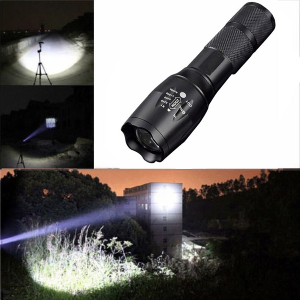 High Quality Hiking Camping Flashlight Waterproof Torch Zoomable 500 Lumen LED