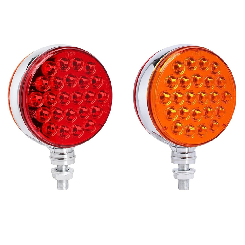 OYPFXMI Round Base Fenders Lights,Led Double Sided Turn Signal Lights for Semi Truck Trailers,Marker Tail Lights for Tractor Rvs