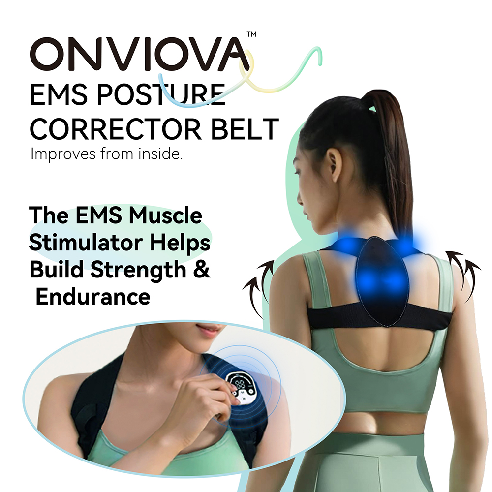 EMS Microcurrent Back Posture Correction Belt Hunchback Corrector Massage Sitting Posture Correction Belt Shoulder Straight Back