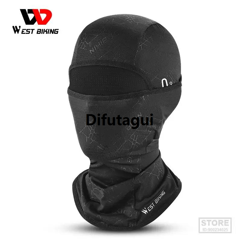 Difutagui WEST BIKING Summer Outdoor Cycling Balaclava Full Face Sun Protection New Mask MTB Motorcycle Ice Silk Caps UPF 50+ Cooling Sport Ge