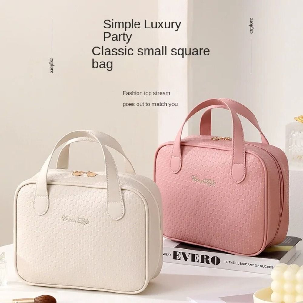 New PU Leather Cosmetic Bag Waterproof Multi-function Makeup Organizers Large Capacity Storage Bags Women