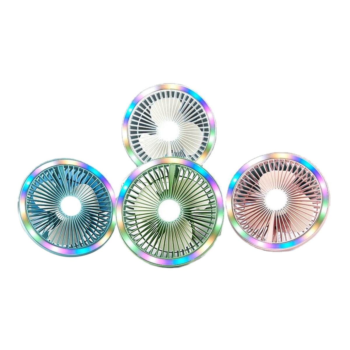 JD-F11 Portable Mini Desktop Ceiling USB Rechargeable Fan With Led Light Lamp