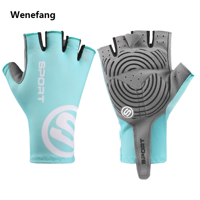 Wenefang Cycling Gloves Half Fingers Bicycle Fingerless Summer MTB Cycl Glove Men Woman for Spotrs Gym Fitness Fishing Bike Training