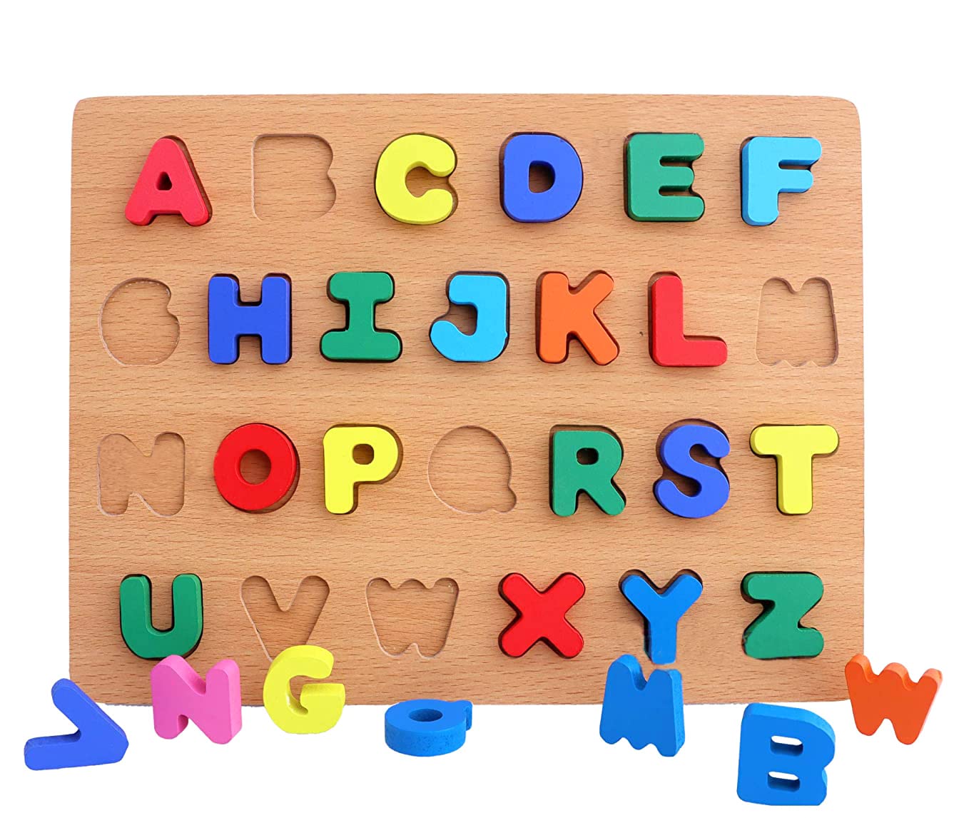 Wooden English Alphabets Blocks For Kids, Alphabets For Kids Puzzles Learning Educational Montosseri Toy
