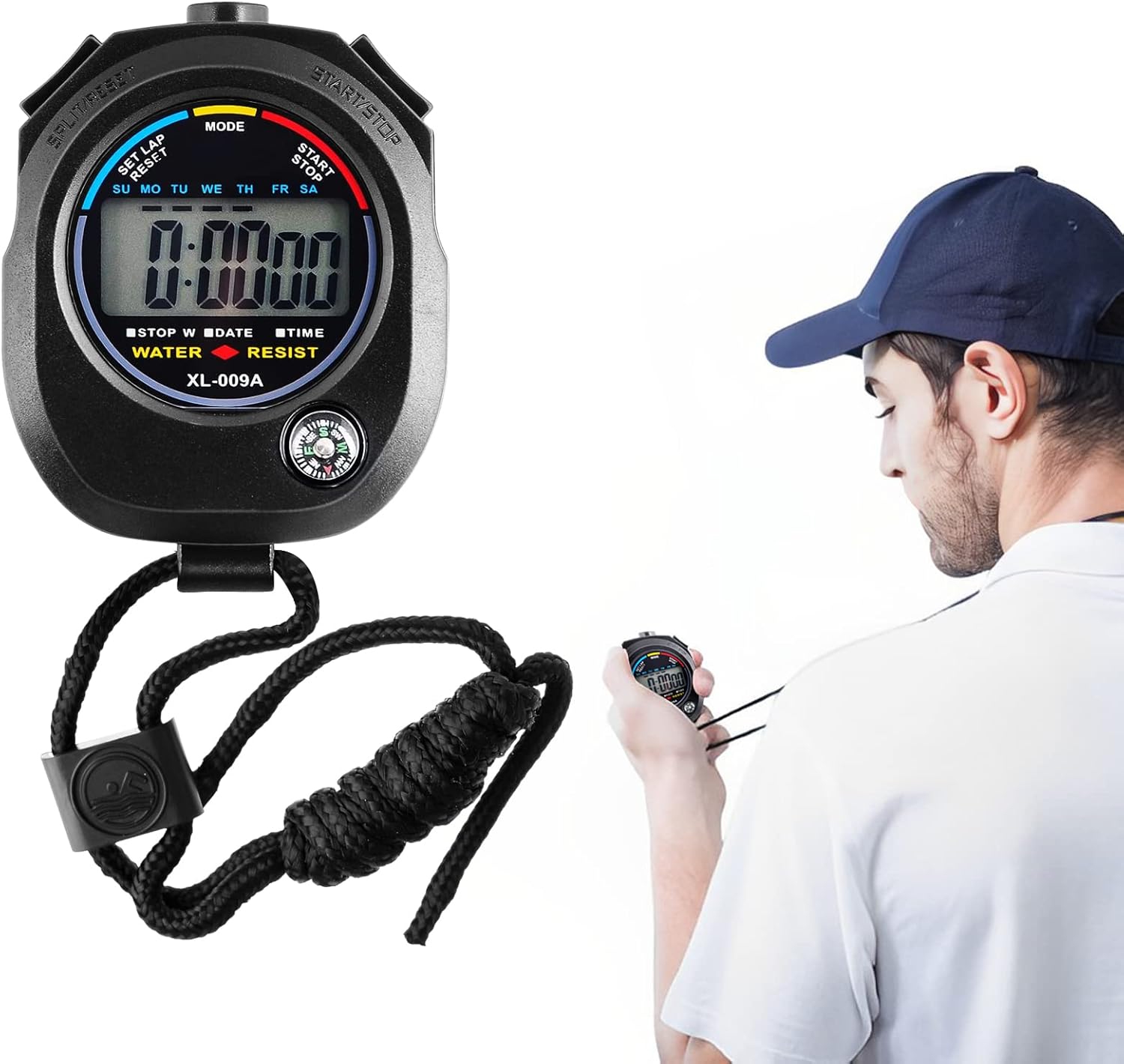 Supa Digital Lcd Stopwatch Water Resistance Timer Sports Alarm Counter Sport Watch - Sold By Best Supplier