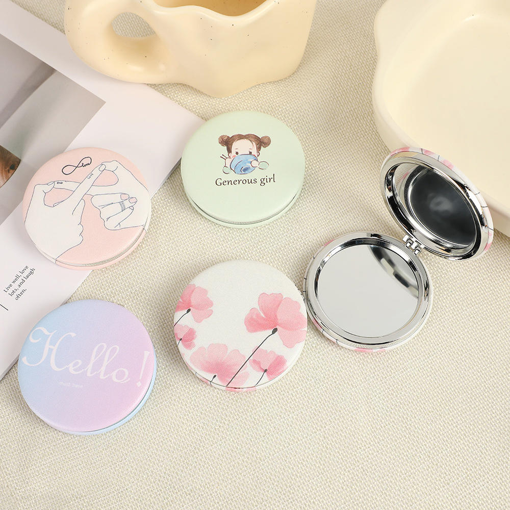 Lightweight Makeup Mirror Convenient High-Quality Mini Folding Mirror Compact Handheld Mirror for Travel Daily Use On-The-Go