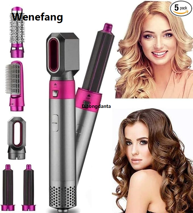 Wenefang Massage comb curl tool styling multi-purpose comb, straight styling 5-in-1 hot air dryer hair dryer curls, machine for straightening dry scalp styling