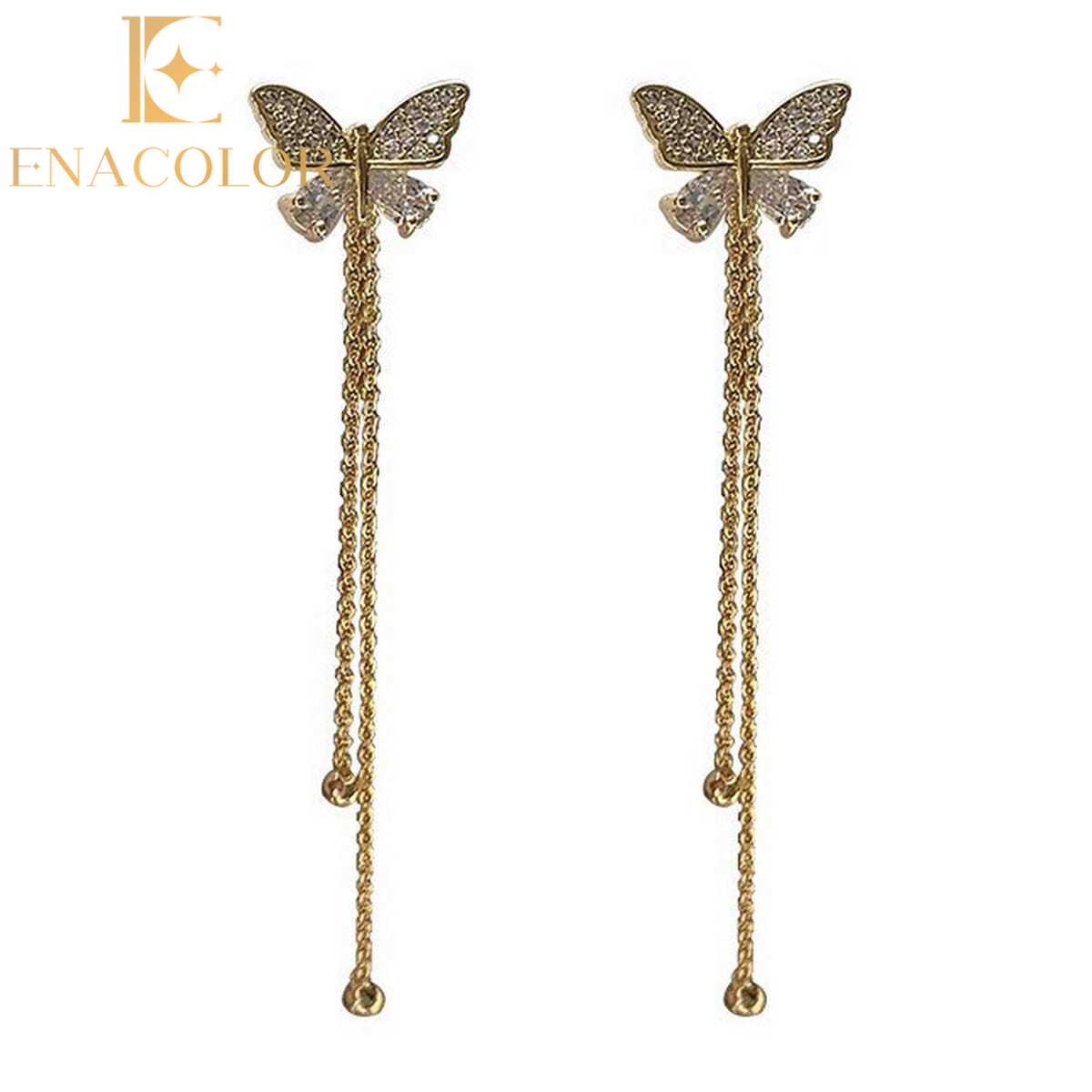 Enacolor Delicate Butterfly Earrings for Girls New Korean Ins Girl Accessories