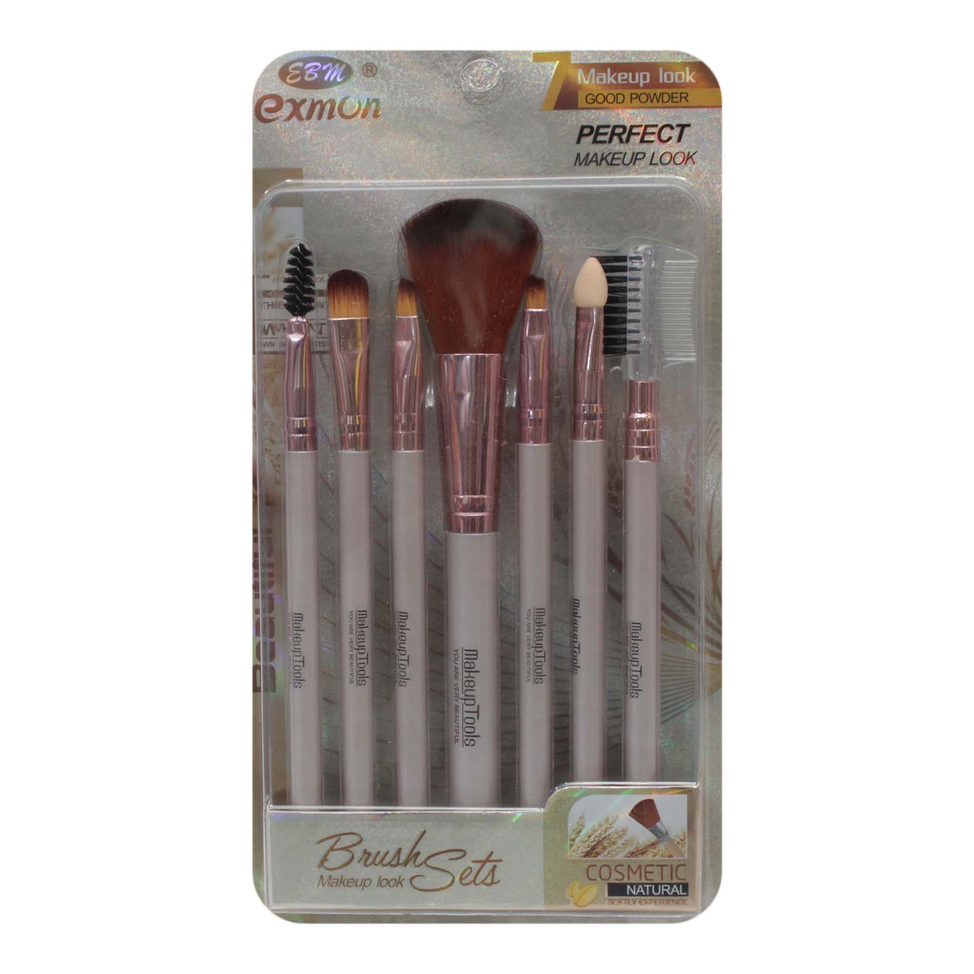 Rose Pink Seven in 1 Makeup Brush Set
