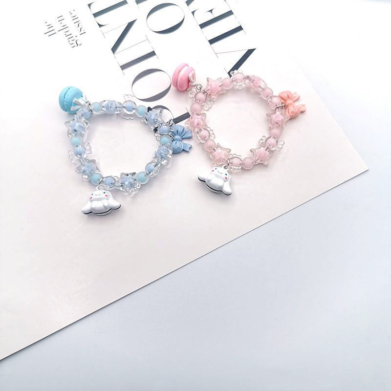 【Fresh designs】Girls Yugui Dog Bracelet Bracelet Crystal Beaded Fashion Cute Girls Hair Women