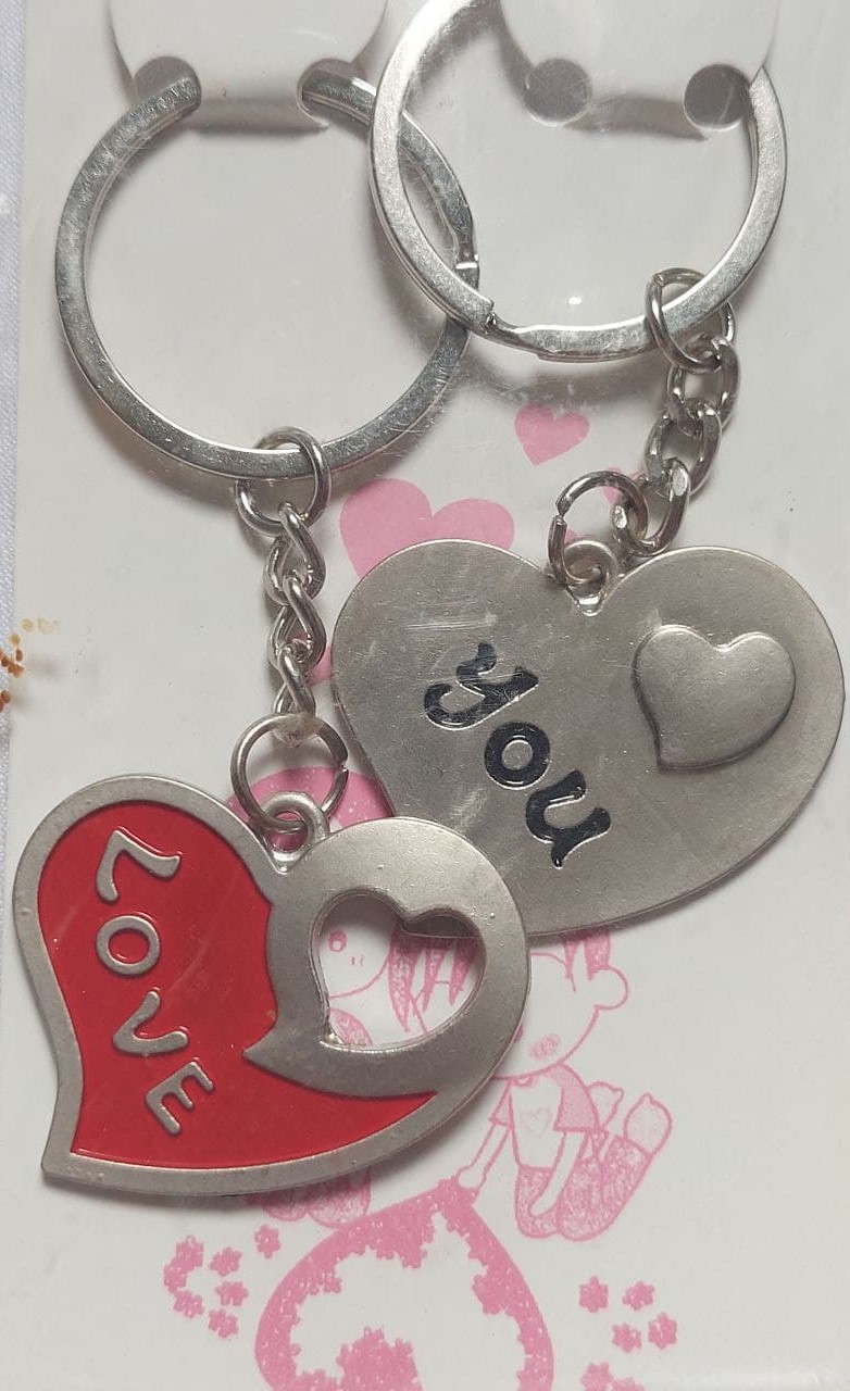 2 Piece Set Couples Key Chain Keyrings For Boyfriend Girlfriend