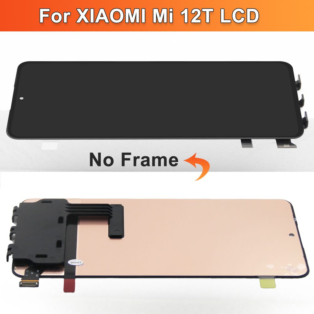 HOT 6.67'' For Xiaomi Mi 12T LCD Display 22071212AG Touch Panel Digitizer For Xiaomi Mi 12T Pro 22081212UG Display
