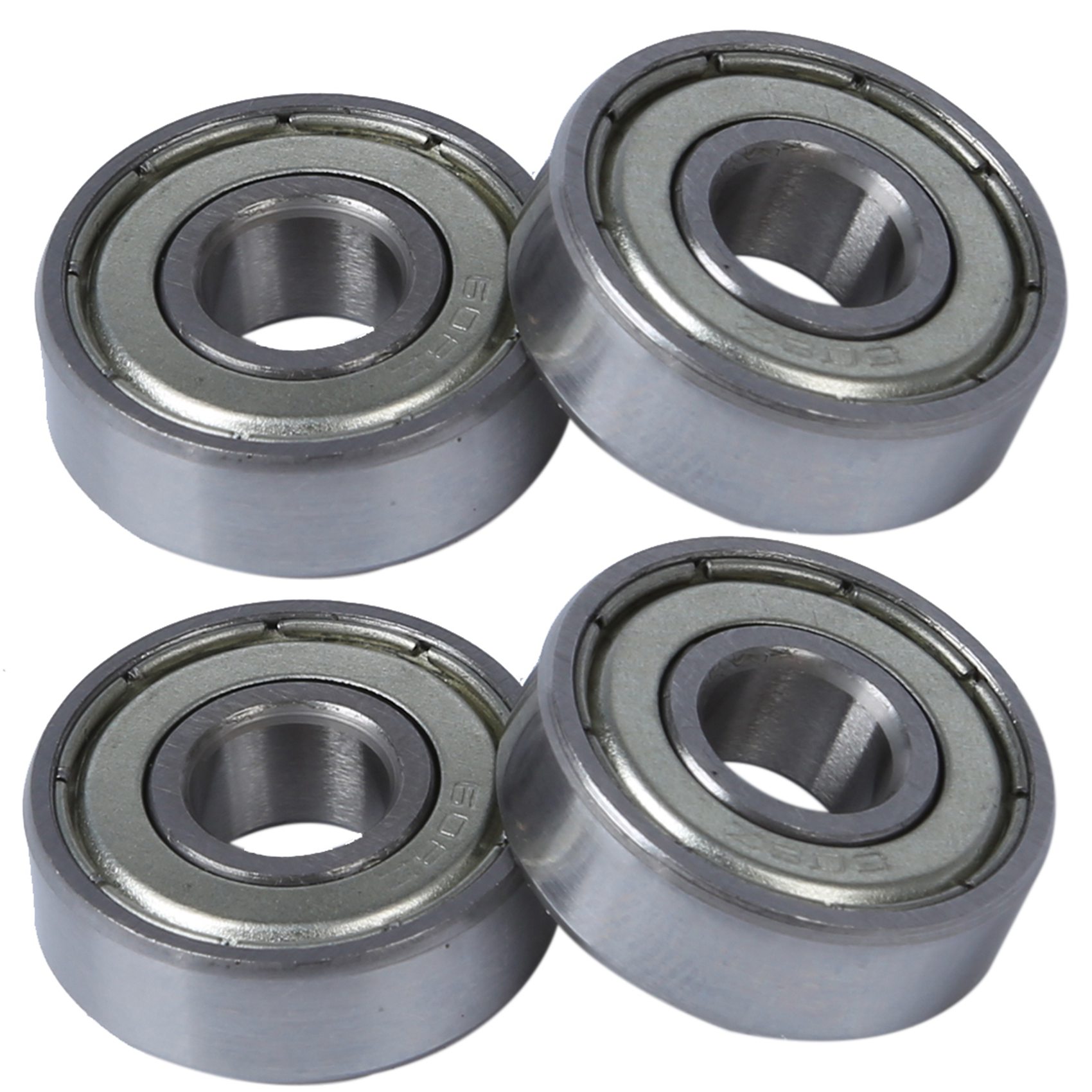 4 Pcs Single Shielded 608Z Miniature Deep Groove Ball Bearings