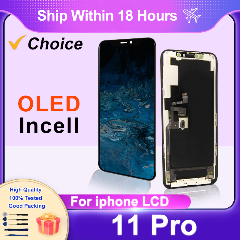 Clearance sale Choice AAA+++ OLED For iPhone 11 Pro Display LCD Screen Incell For iPhone 11 Pro LCD With 3D Touch Assembly Replacement Parts