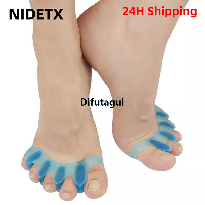 Difutagui 2pcs=1pair New Protective Toes Separator Suitable Bunion Corrector Sales promotion Material Soft Gel Straightener Spacers Stretchers Care Tool