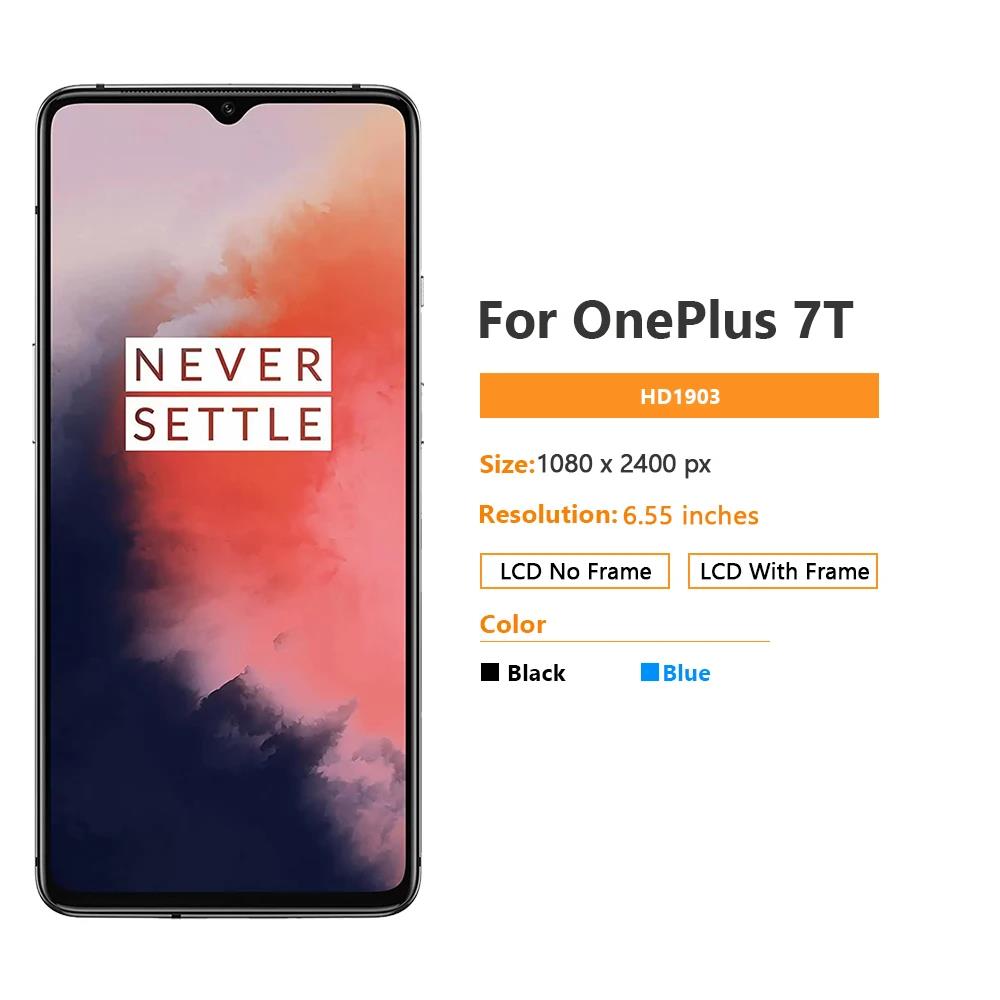 HOT 6.55''A+Quality LCD For Oneplus 7T LCD Display For 1+7T LCD Touch Screen Digitizer Assembly For Oneplus HD1901 HD1903 HD1900 LCD