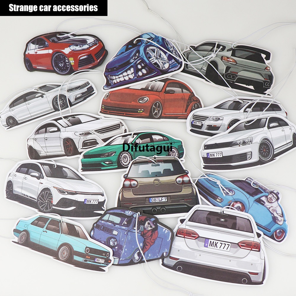 Difutagui JDM Car air freshener is suitable for Volkswagen rearview mirror 2025 New hanging car interior fragrance solid perfume solid paper 1pcs