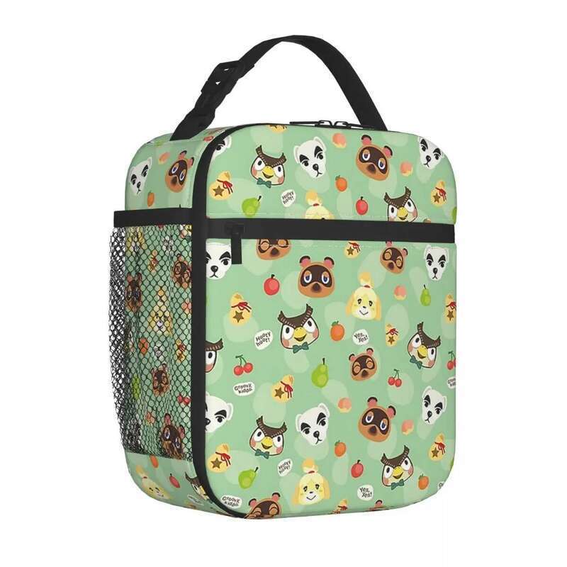 Anime Cartoon Insulated Animal Crossings Meal Container Thermal Bag Tote Lunch Box School Travel Food Storage Bags