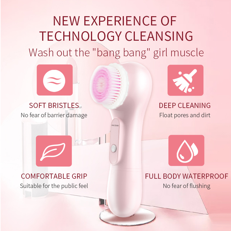 Luxury KSKIN silicone facial cleansing brush manual massage facial brush soft bristles exfoliator double sided face wash brush