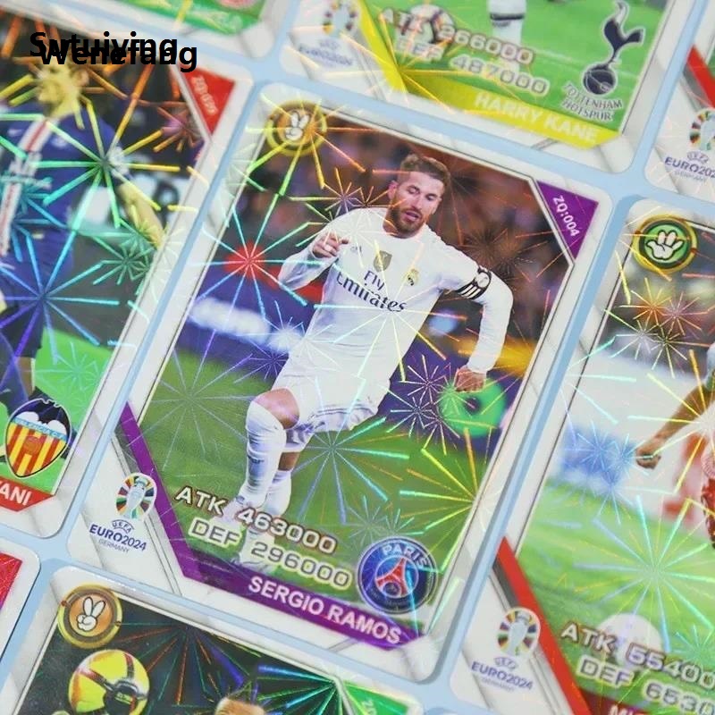 Wenefang Sutuiying Hot 288pcs Football Card Stars World Stars Flash Hot Selling Bargain price Card Collection 3D Football Card Album