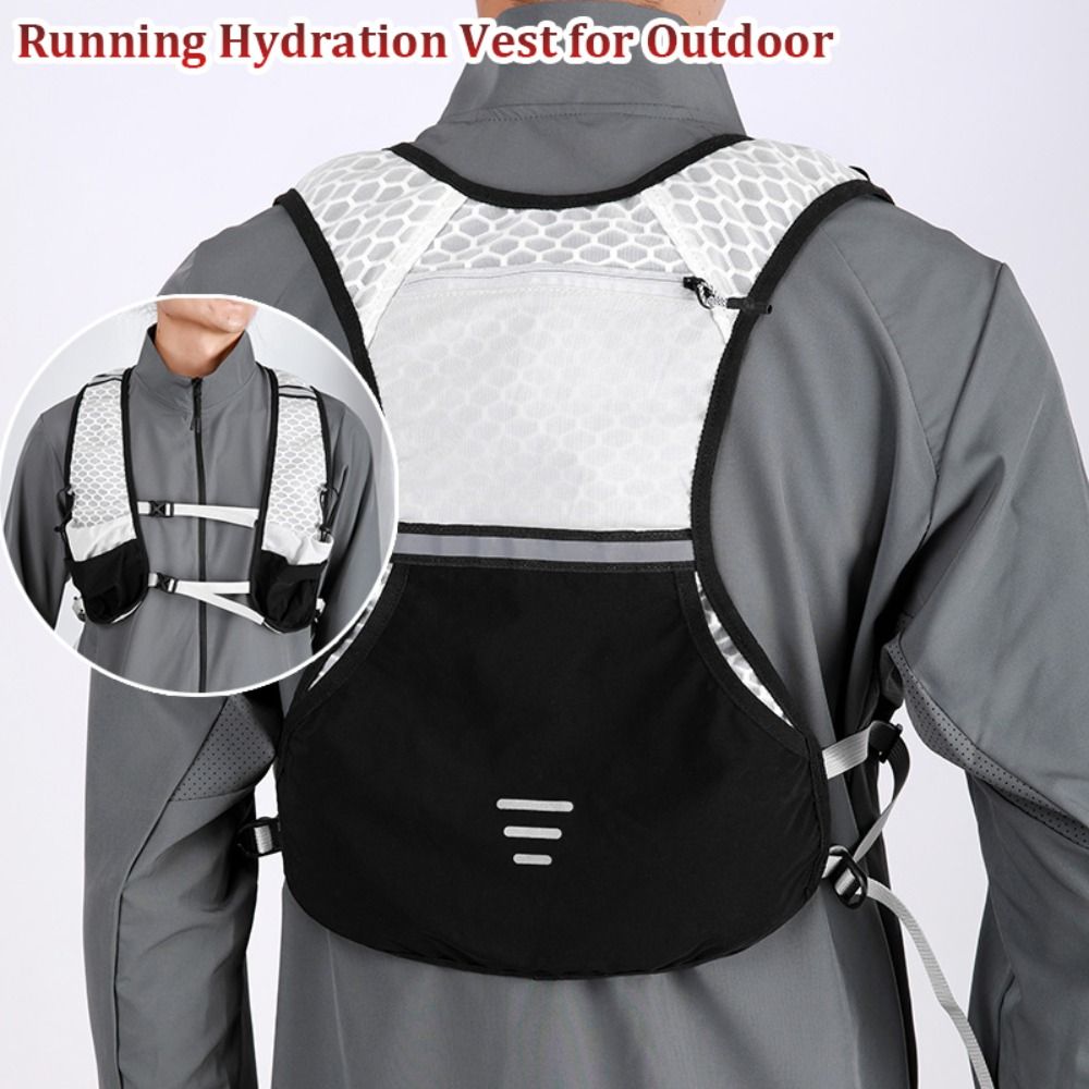 Durable Lightweight Hydration Backpack Breathable Large Capacity Running Vest Comfortable Multiple Pockets Chest Pack Outdoors
