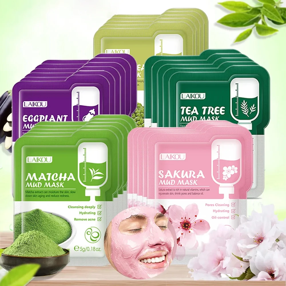 Infused with Sakura Extract - Known for its soothing and anti-aging properties 🧖‍♀️ Deep Cleansing Clay Formula - Helps remove impurities and excess oil 💧 Hydrates & Moisturizes - Leang Anti-aging Anti Acne Deep Cleansing skincare Face Mask for Beauty